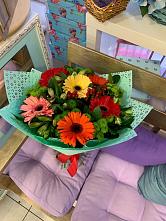 Букет цветов из:  Герберы, Хризантемы и Альстромерии #REPLACE_PRED# Майкопе