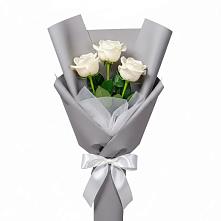 Букет 3 белые розы #REPLACE_PRED# Майкопе