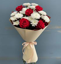 Букет цветов из:  Розы и Хризантемы в Майкопе