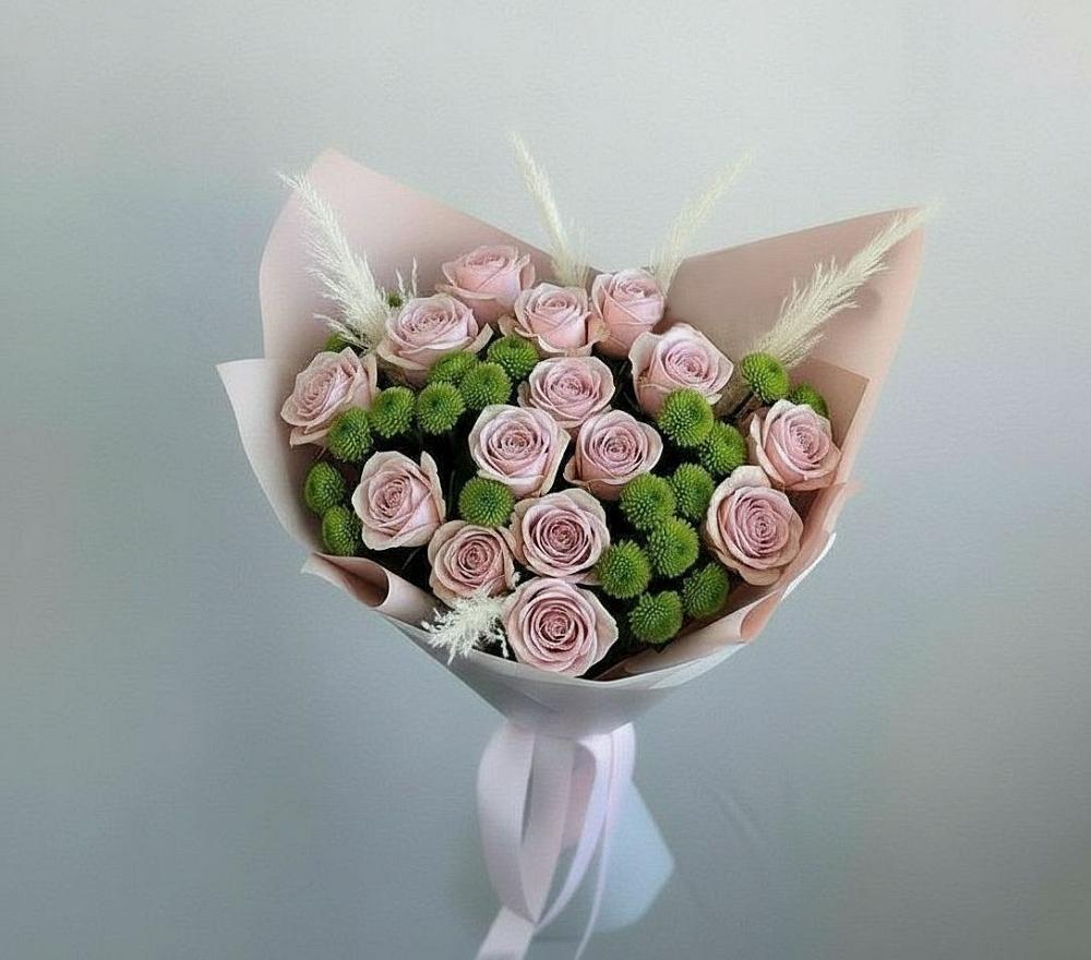 Букет цветов из: Розы и Хризантемы в Майкопе