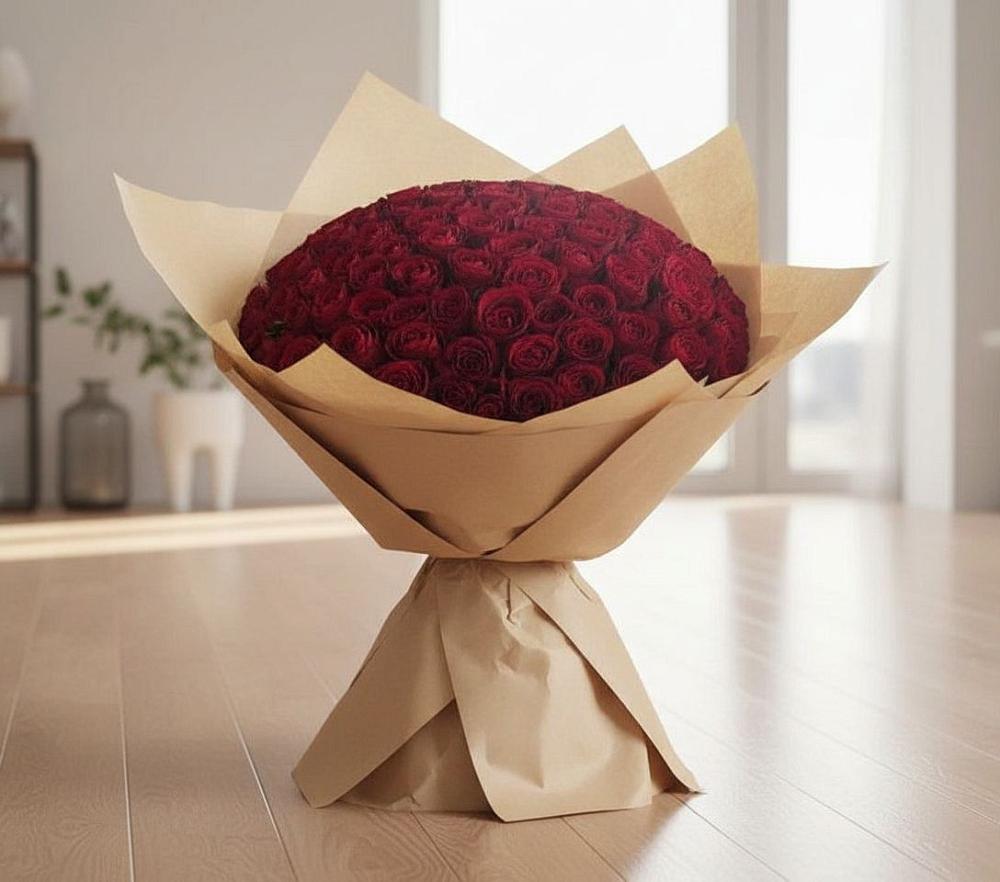 Букет 101 Красная роза в Майкопе