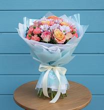 Букет цветов из:  Хризантемы и Розы #REPLACE_PRED# Майкопе