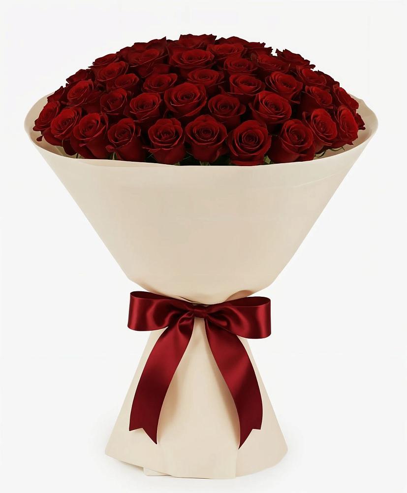 Букет 101 Бордовая роза Блэк Бакарра в Майкопе