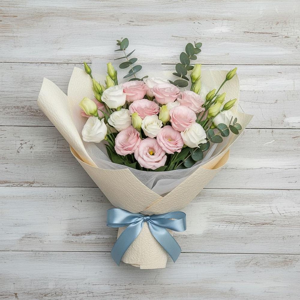 Букет цветов из: Лизиантусы в Майкопе